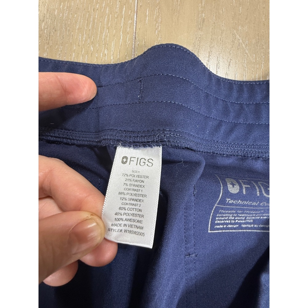 Figs Zamora Jogger Pants Womens Large Navy Blue Technical Collection Scrubs - Picture 3 of 9